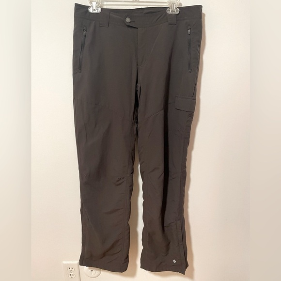 Columbia Fleece-Lined Cold Weather Hiking Pants Women’s 12 Dark Chocolate Brown - Picture 1 of 11